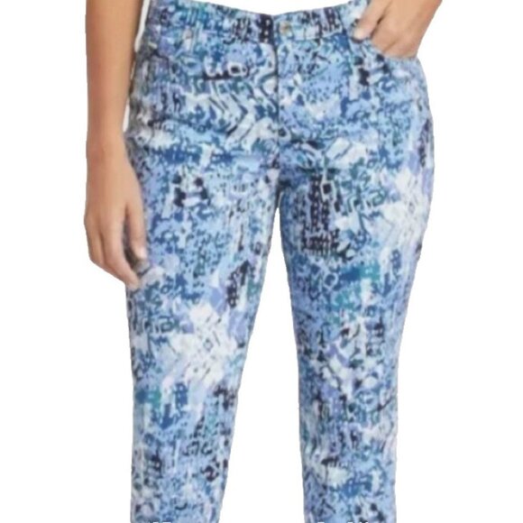 Nine West Chrystie Capri Pants Size 8 Blue Casual Summer Cropped Jeans - Picture 6 of 15